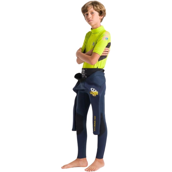 2026 C-Skins Junior NuWave X Short Sleeve Rash Vest C-NLYSSJ - Lime / Anthracite / Multi